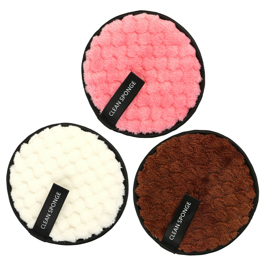 3x Useful Facial Soft   Face Cleansing Washing Sponge Pad Makeup Remover