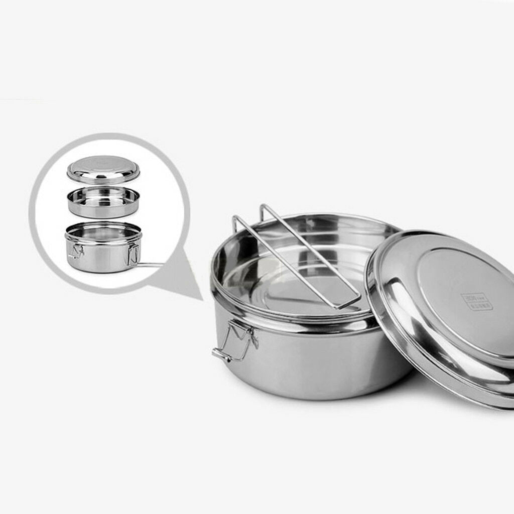 Stainless Steel Small Lunch Bags Lunch Box Food Bento Container Mess Tin