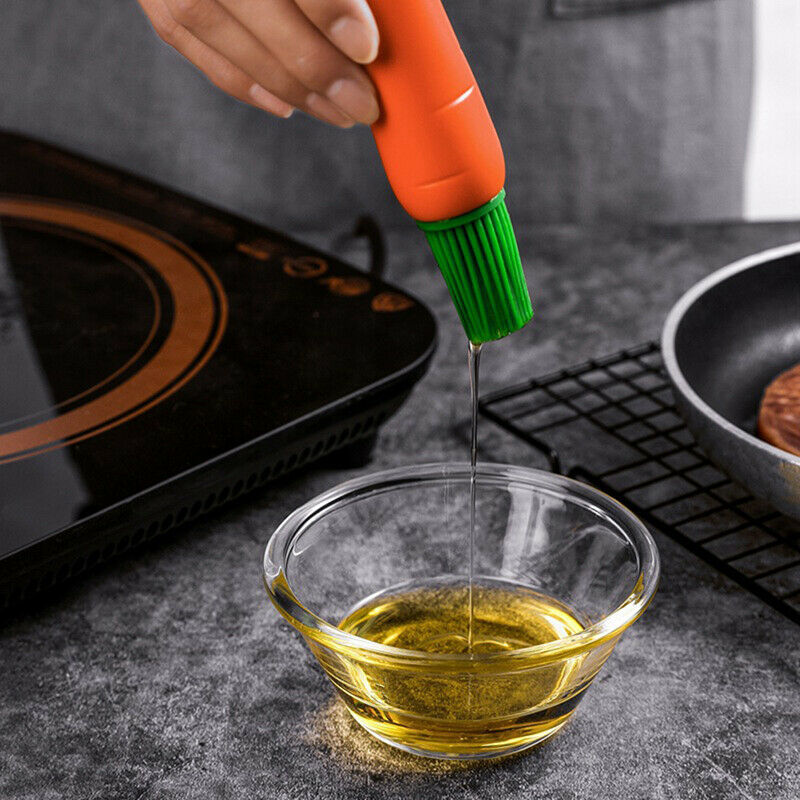 Carrot Shape Silicone BBQ Oil Brush Cake Butter Bread Brush Barbecue Bru.l8