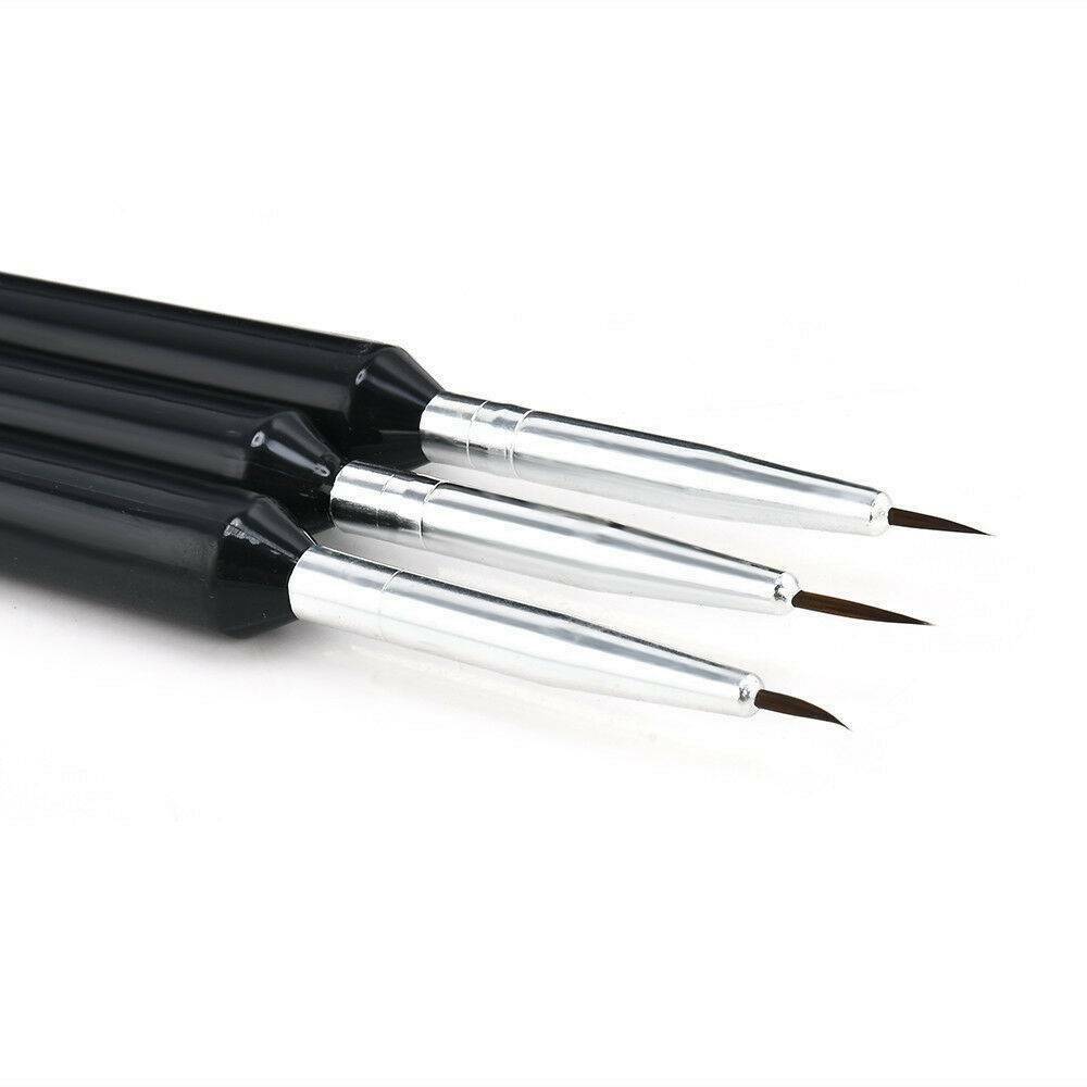3X Nail Art Pen Dotting Drawing Painting UV Gel Liner Polish Brush Accessories