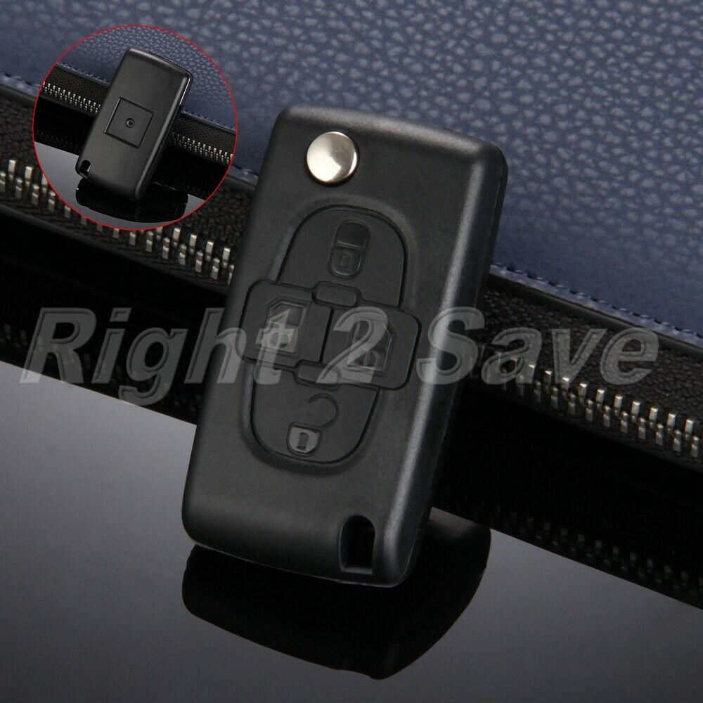 Remote Key Case Folding Keyless Entry Blade Fitment Peugeot 1007 Ciirtoen C8