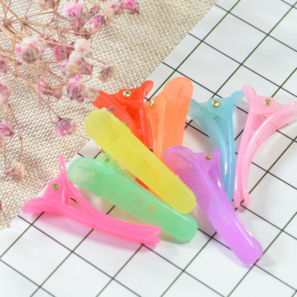 50pcs Cute Children Baby Alligator Clips Multicolor Plastic