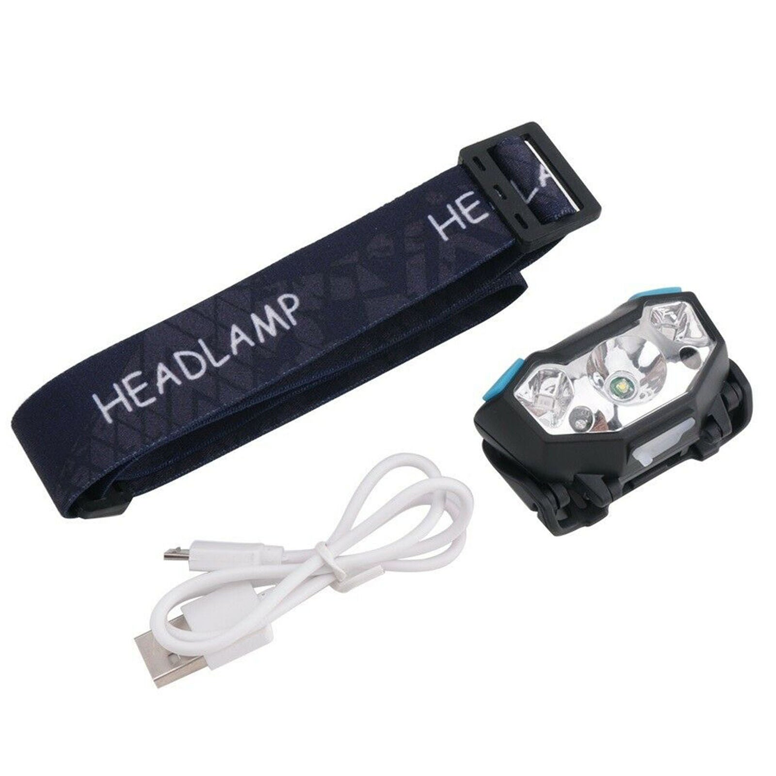 IPX4 Motion Sensor XPE Red White LED Headlamp Head Light Lamp USB Rechargeable