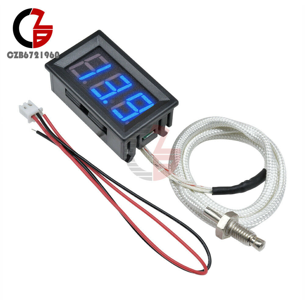 XH-B310 Blue Diaplay -30°C-800°C Gauge Thermometer K-type M6 Thermocouple