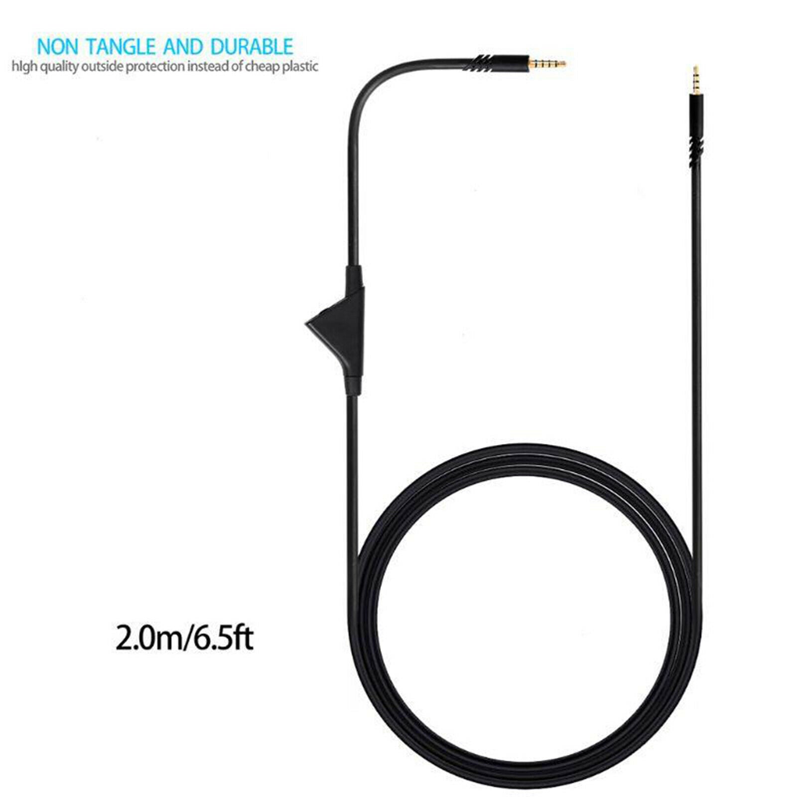 2m Earphone Audio Line Cord Cable Volume Control for Astro A10 A40 Headset