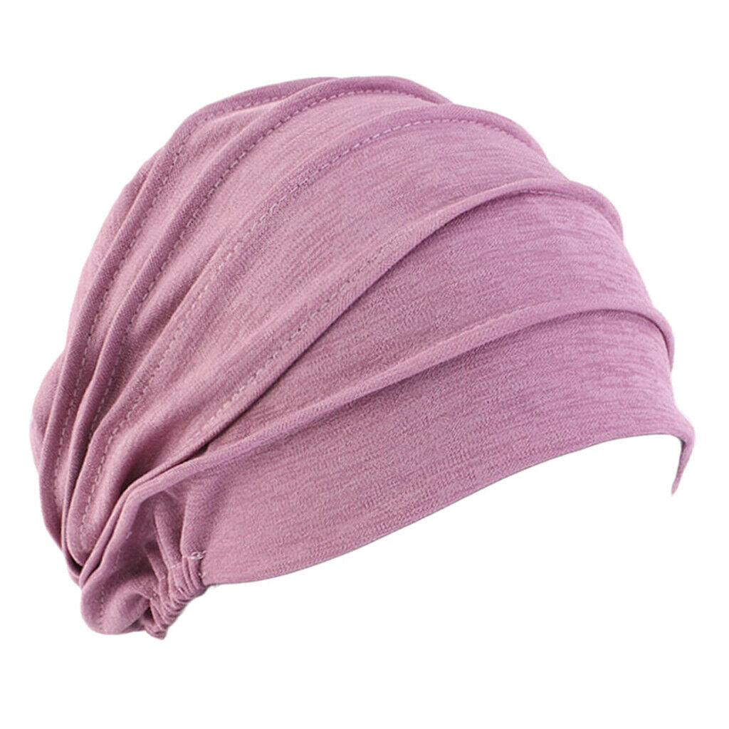 Night Sleep   Cotton Head Cover Hair Loss Soft Stretchy    Purple