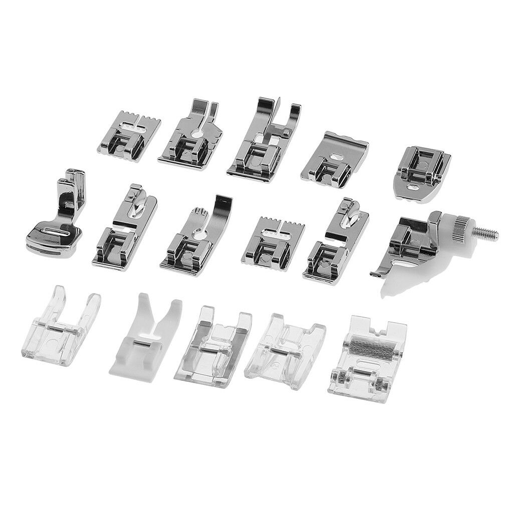 16pcs Domestic Sewing Machines Presser Foot Feet Kit Set For Brother Singer