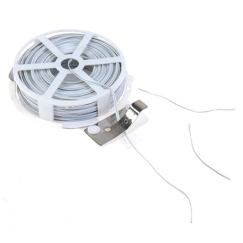 1Pc (50m) White Multi-Function Sturdy Garden Plant Twist Tie with Coated .l8
