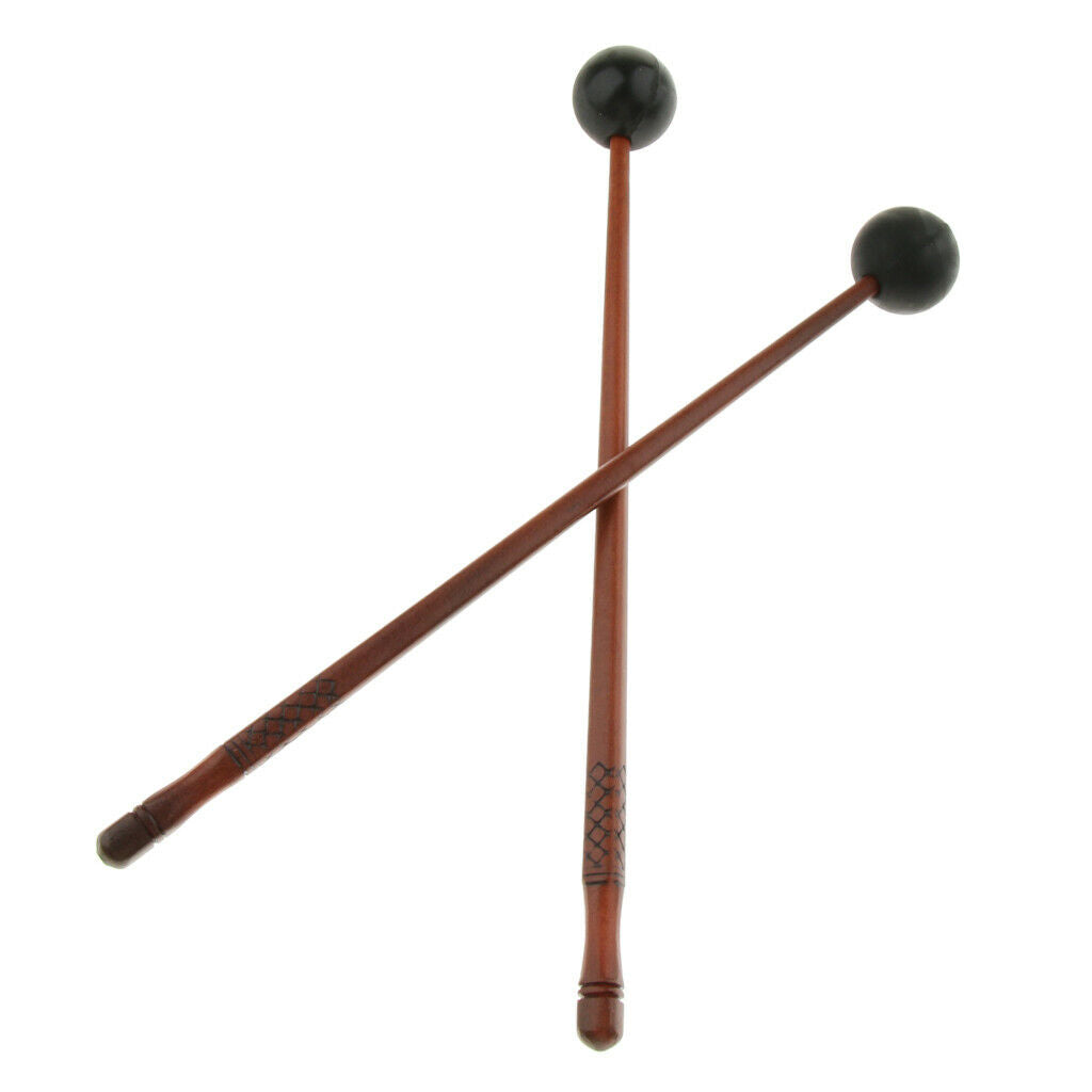 1 Pair Tongue Drum Beaters Lotus Drum Tankdrum Rods, Rubber Hammer Head,