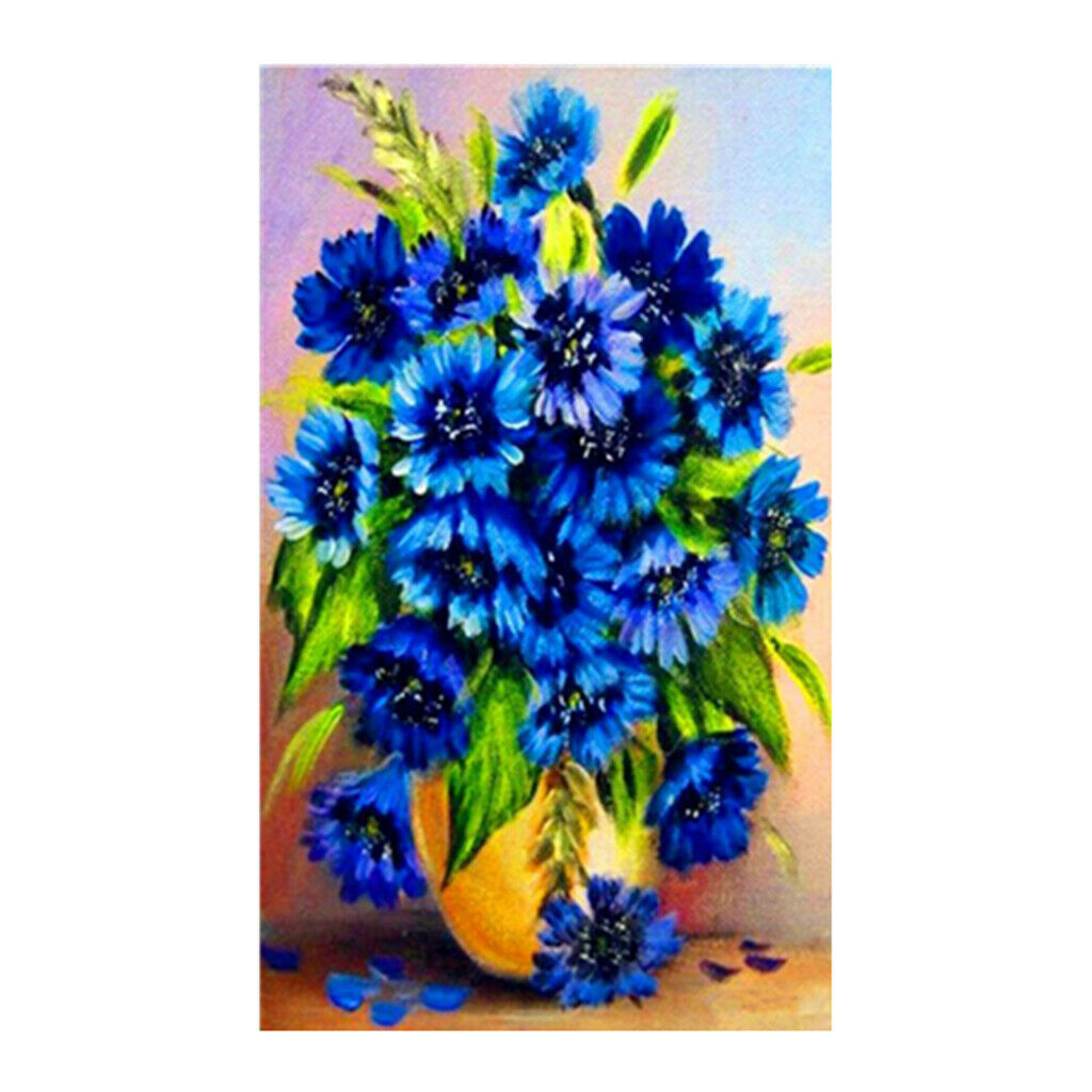 DIY Work 5D Diamond Painting Kit Needlework Rhinestone Cross Stitch Flower
