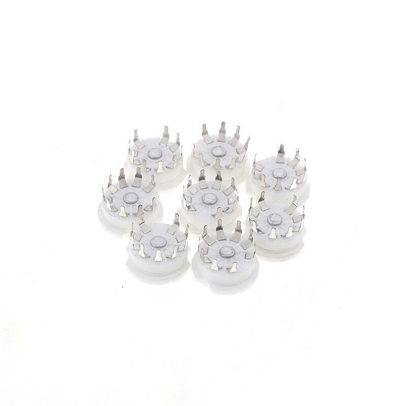 8x 9pin pcb ceramic vacuum tube socket for 12AX7B 12AU7 ECC83 ECC82 audio amp_DD