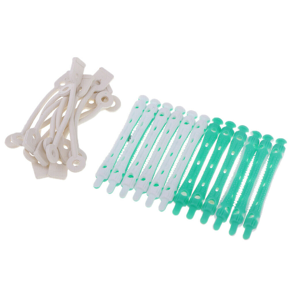 Lots 24 Pieces Assorted Sized Plastic Cold Wave Perm Rod Hair Hairdressing