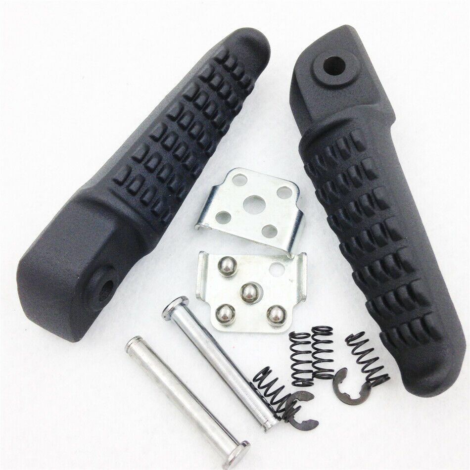 Black Rear Foot Pegs Footrest For Kawasaki ZX6R 03-11 ZX-9R 98-03 ZX-10R 04-12