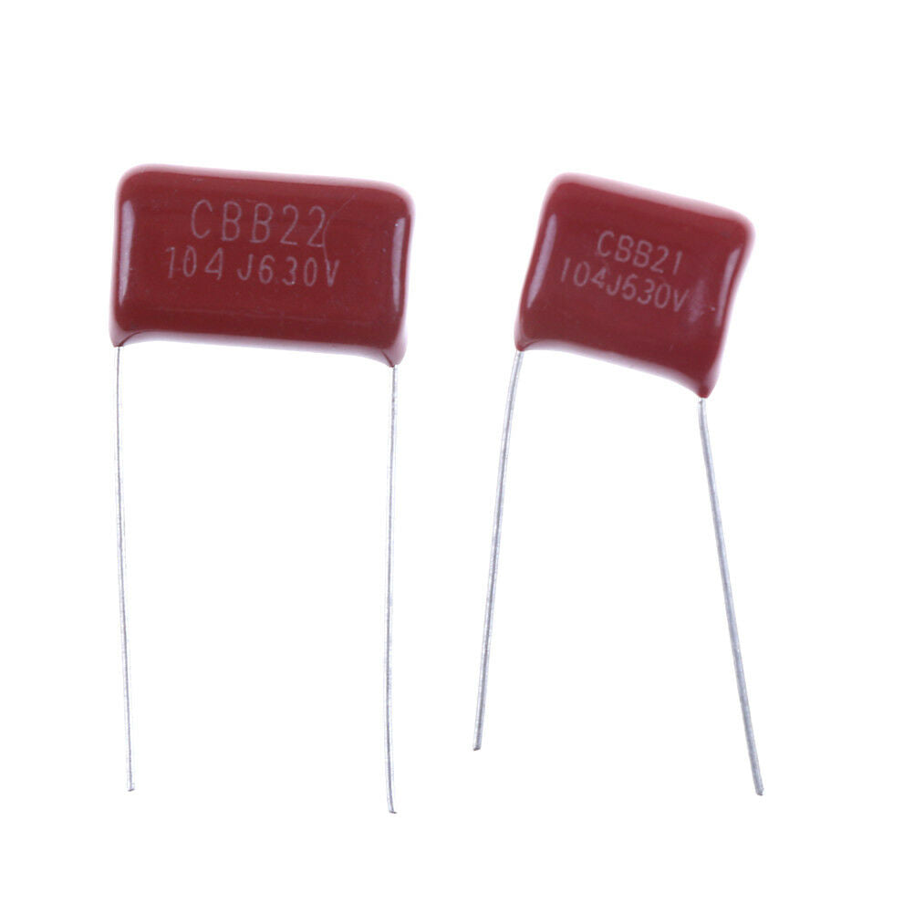 10pcs, CBB 104J 630V 100NF 0.1UF P10mm Metallized Film Capacito.l8