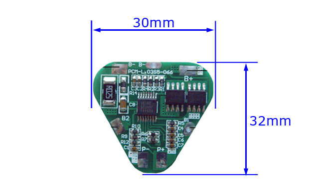 One 10.8V 11.1V Li-ion 18650 18500 Battery PCM Protection Circuit Module SM066