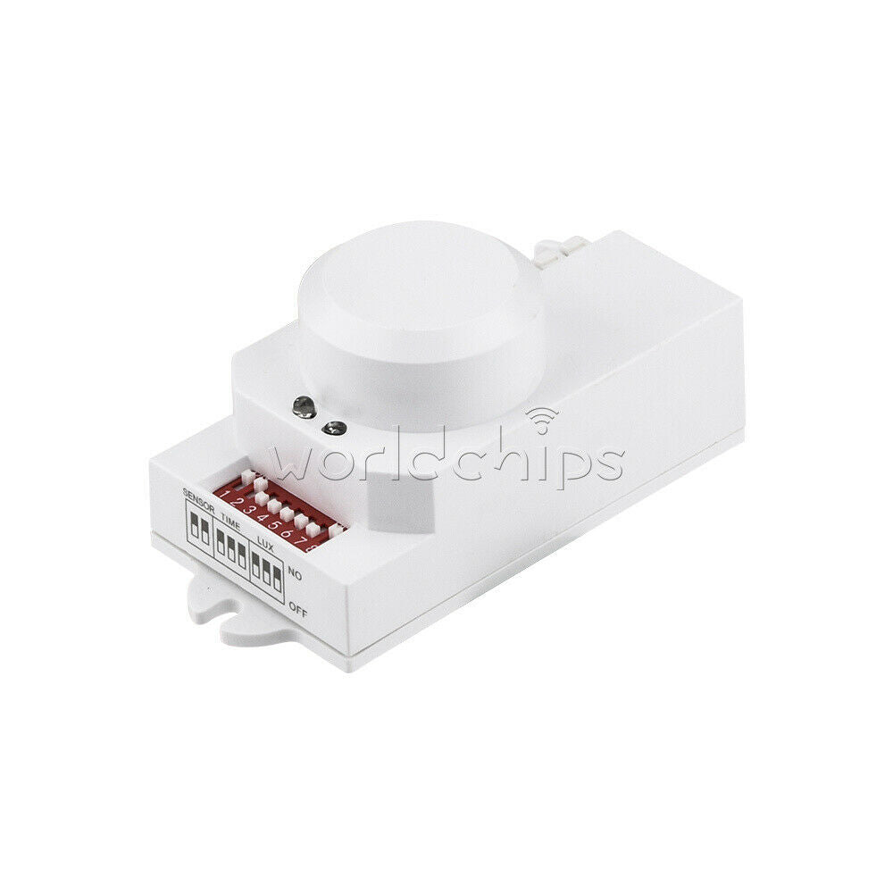 Microwave Sensor Switch 5.8ghz HF AC 85~250V LED 360Â° Radar Motion Body Sensing