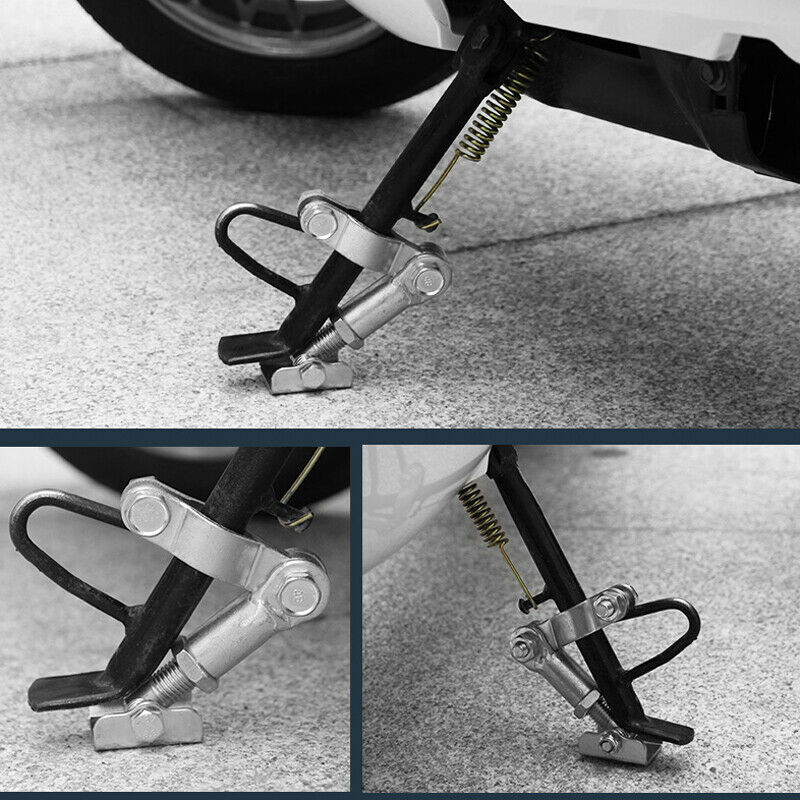 Universal Motorcycle Scooter Adjustable Side Stand Holder Foot Kickstand Support