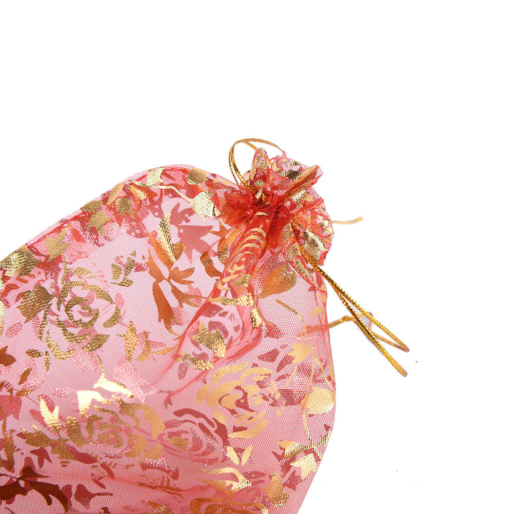 18*13CM 10x Jewelry Pouch Gift Bags Wedding Favors Organza Pouches DecoratiY1