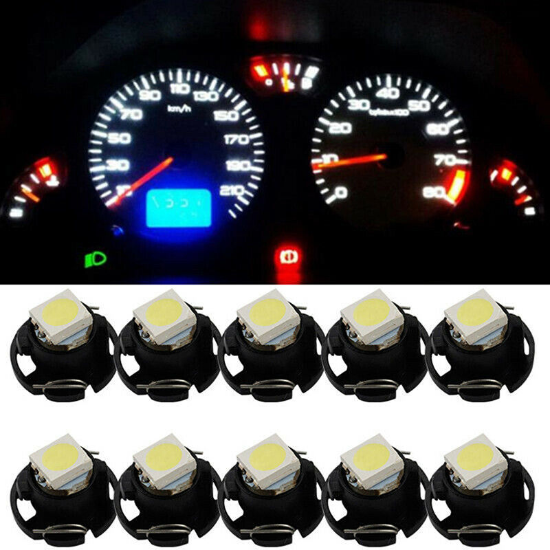 10Pcs T3 SMD Led Neo Wedge Car Dash Gauge Instrument Cluster Bulbs Light Whit DD