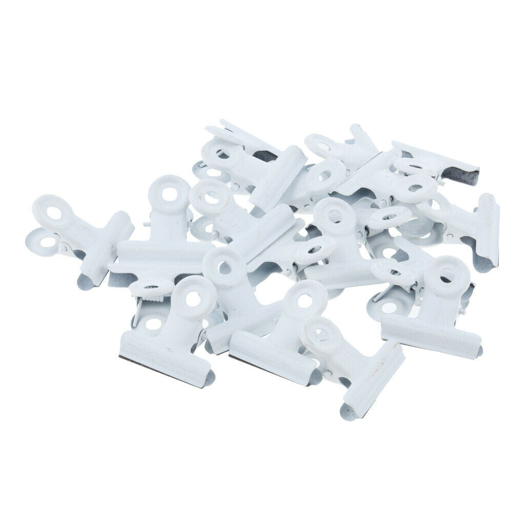20 Pcs Metal Bulldog Clip Grip Clips for Paper Bag Money Photo Letter 31mm