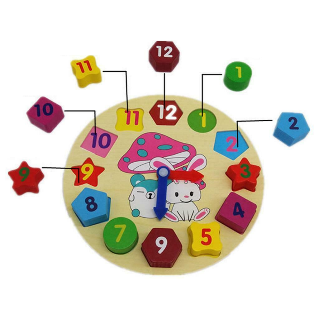 Montessori Educational Sorting Clock Puzzle Toys for Toddlers Baby Kids
