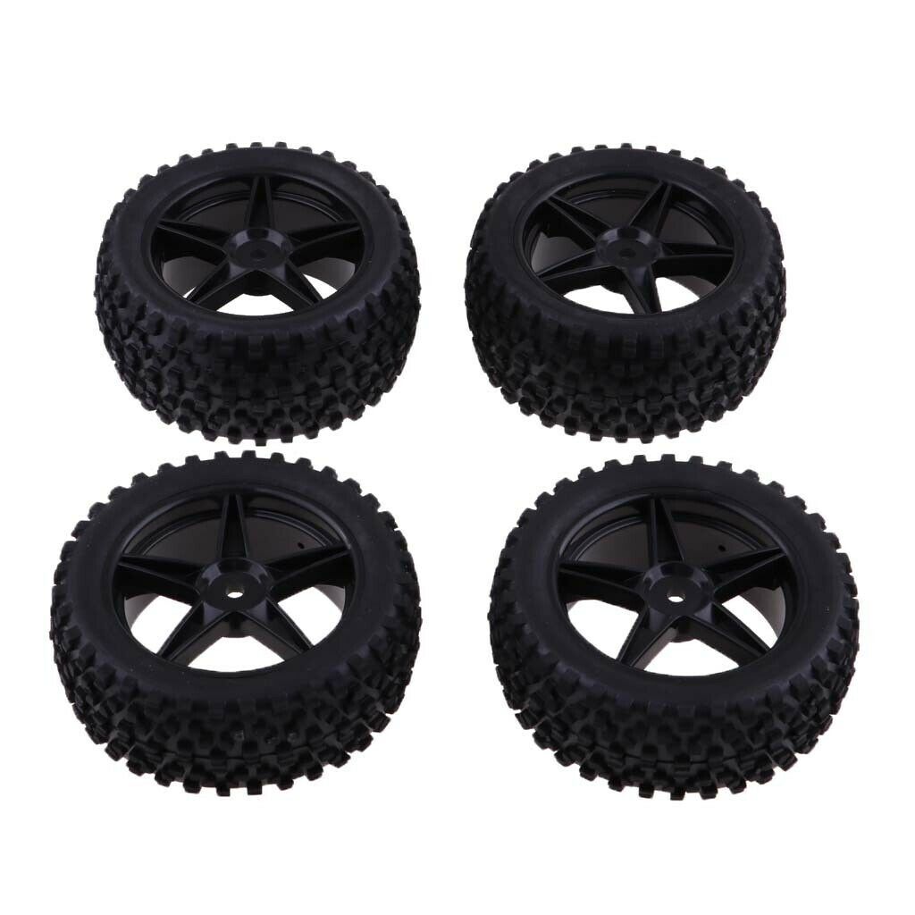 4 Pieces 1/10 Wheel Rim Tires for Hsp Redcat  hpi RC4WD AXIAL RC Car