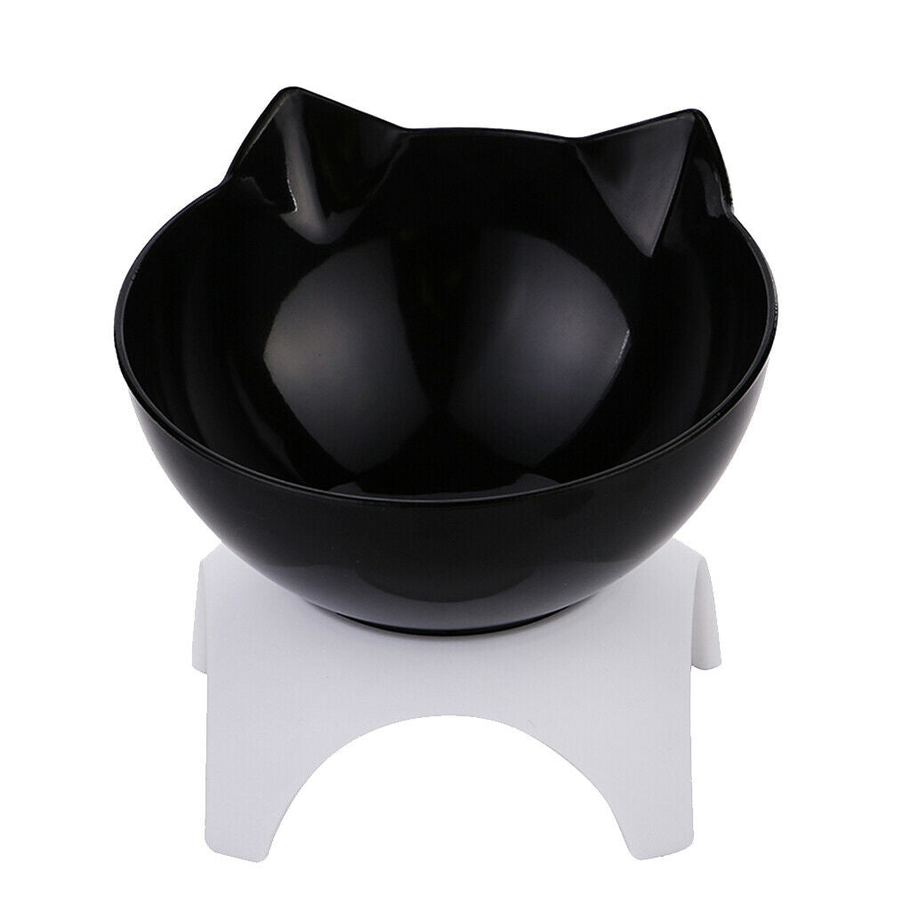 Set of 2 Kitten Puppy Single Elevated Bowls Raised Feeder Single Bowls