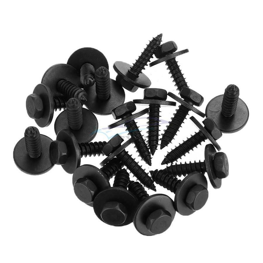 100PCS Car Body Mudguard Hexagon Head Screw Fixing Clip Kit For BMW Series