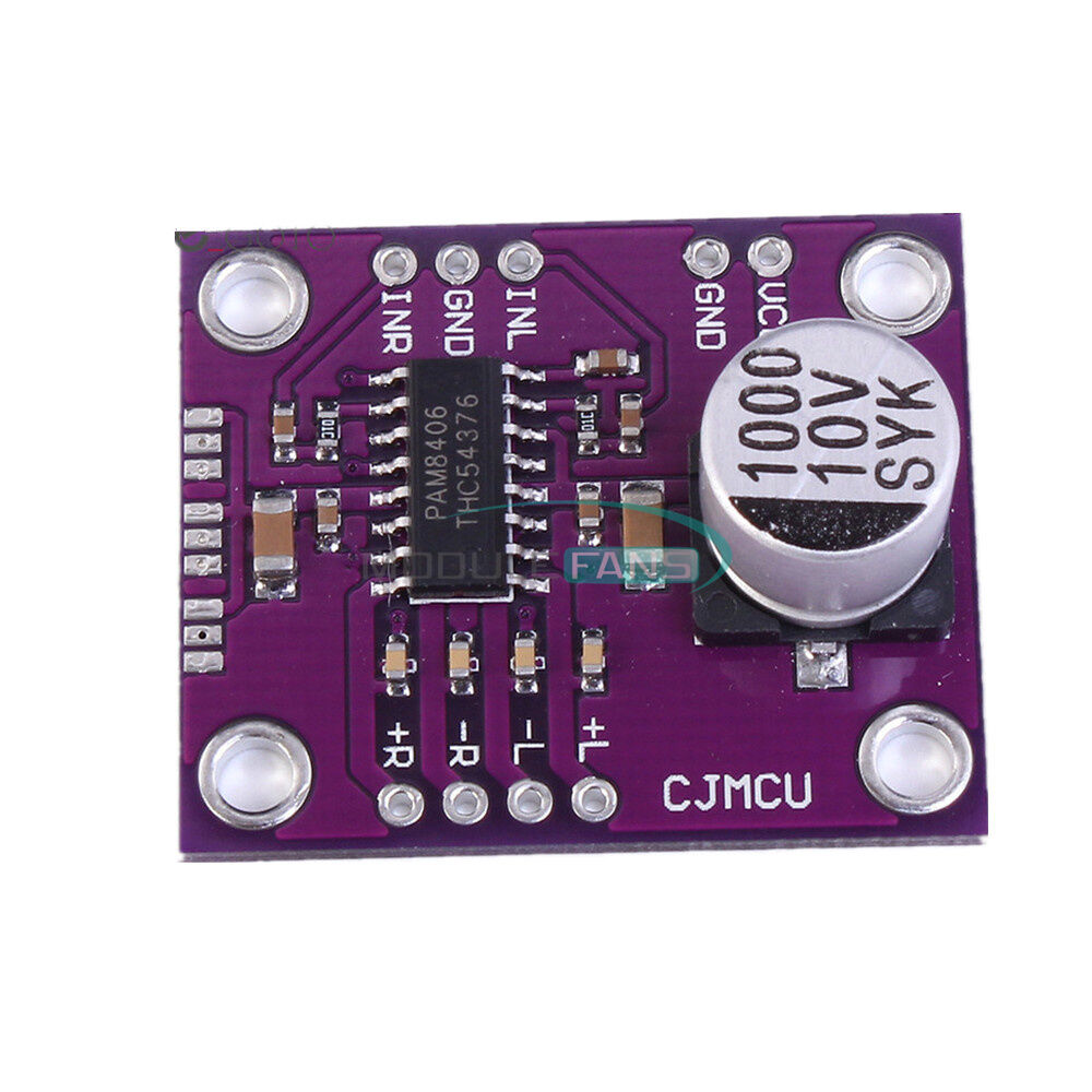CJMCU-8406 PAM8406 Stereo Class D Audio Power Amplifier Module Low THD+N Module