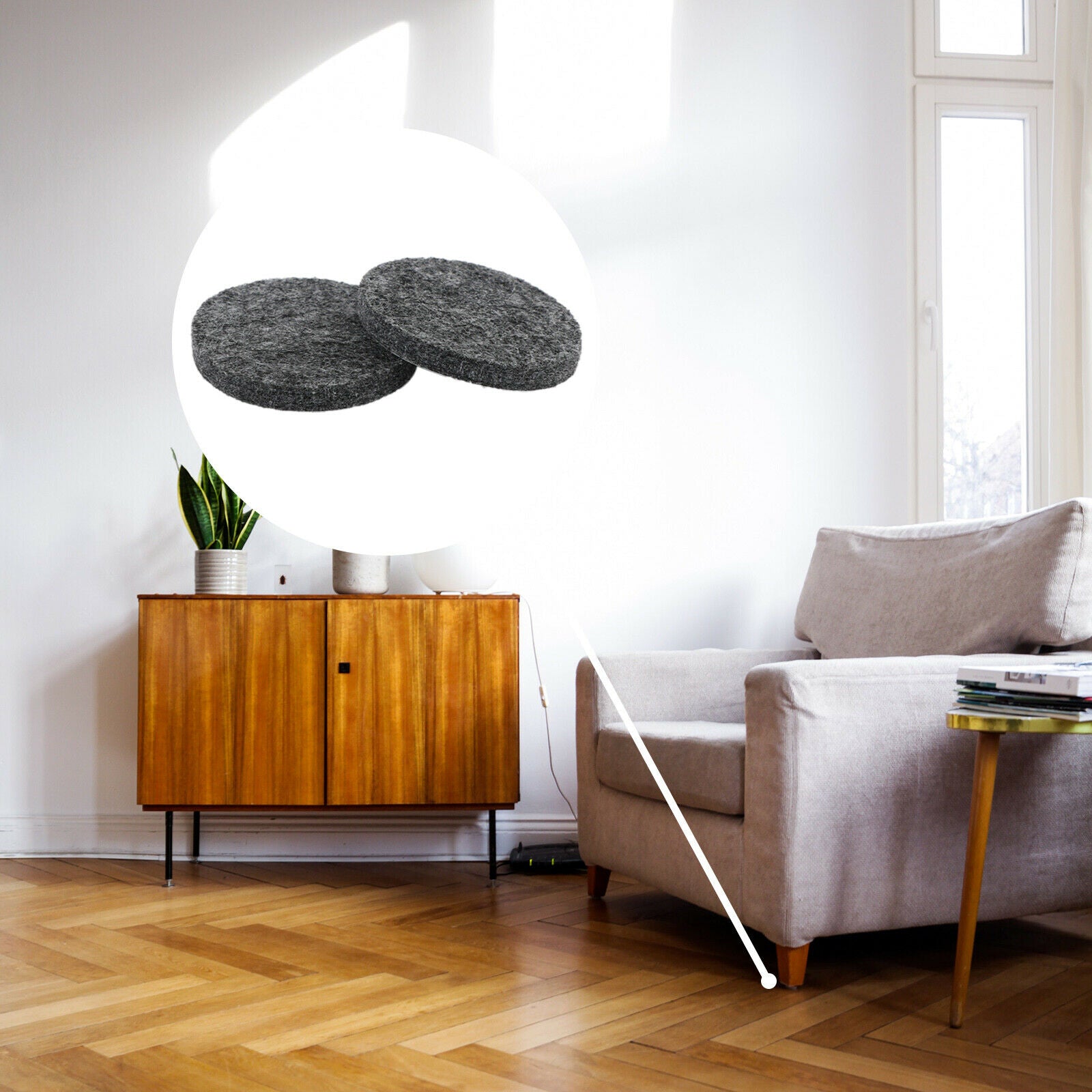 181Pcs Furniture Pads Chair Leg Floor Protectors Felt Pads Hardwood Floors Grey