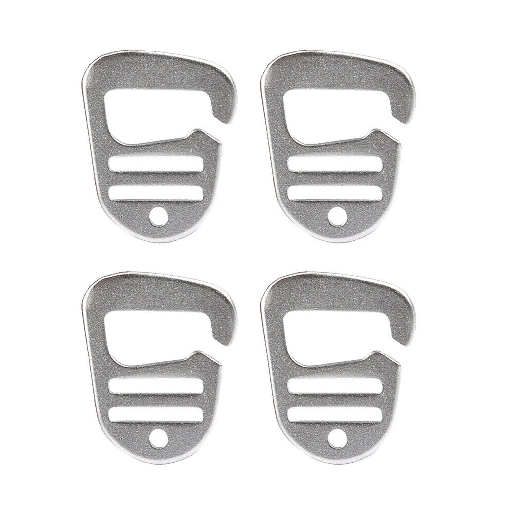 4pcs Aluminum Alloy G Strap Buckle Quick Tether Hooks