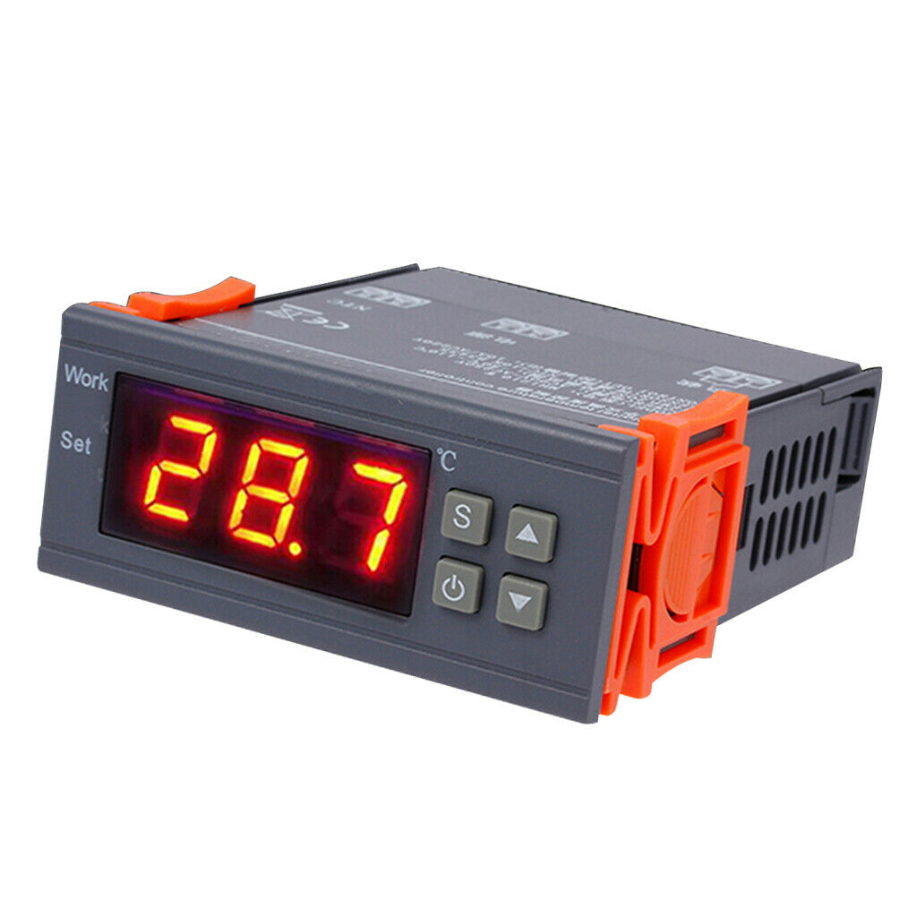 Smart Digital Microcomputer LED Thermostat Black Color Display