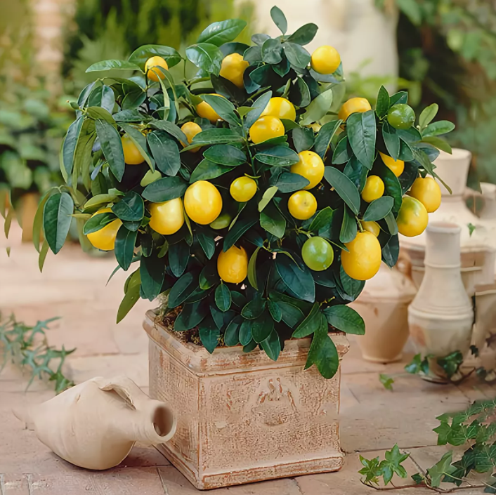 30PCS Seeds Bonsai Yellow Green Lemon Tree Ornamental Edible Plant Indoor