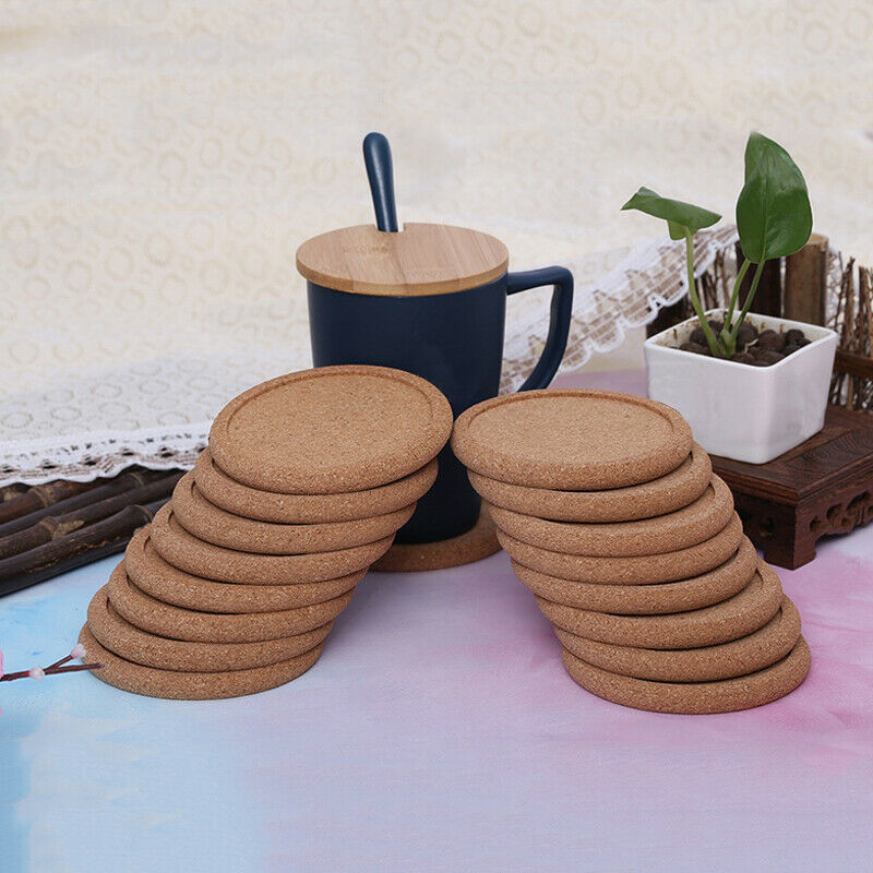 Cup Mat Coaster Home Round Drink Tea Cork Heat Resistant Coffee Pad Placemats