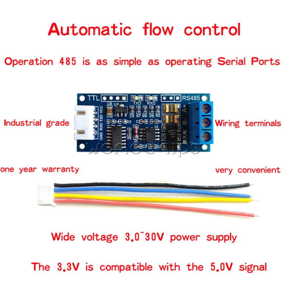 3.3V/5.0V TTL to RS485 Converter Module Hardware Auto Control for Arduino AVR