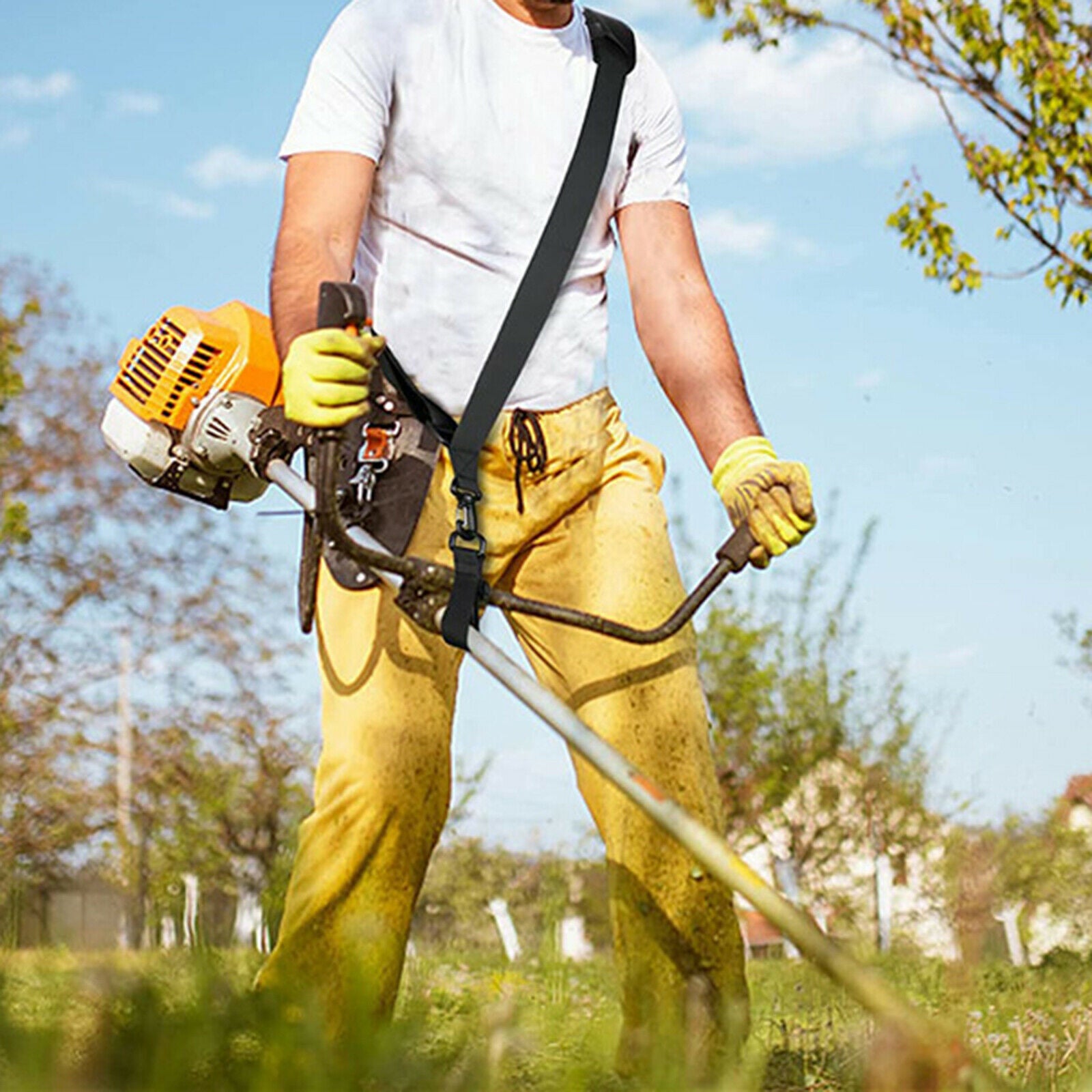 Trimmer Shoulder Strap Black Weed Wacker Brush Cutter Harness Universal
