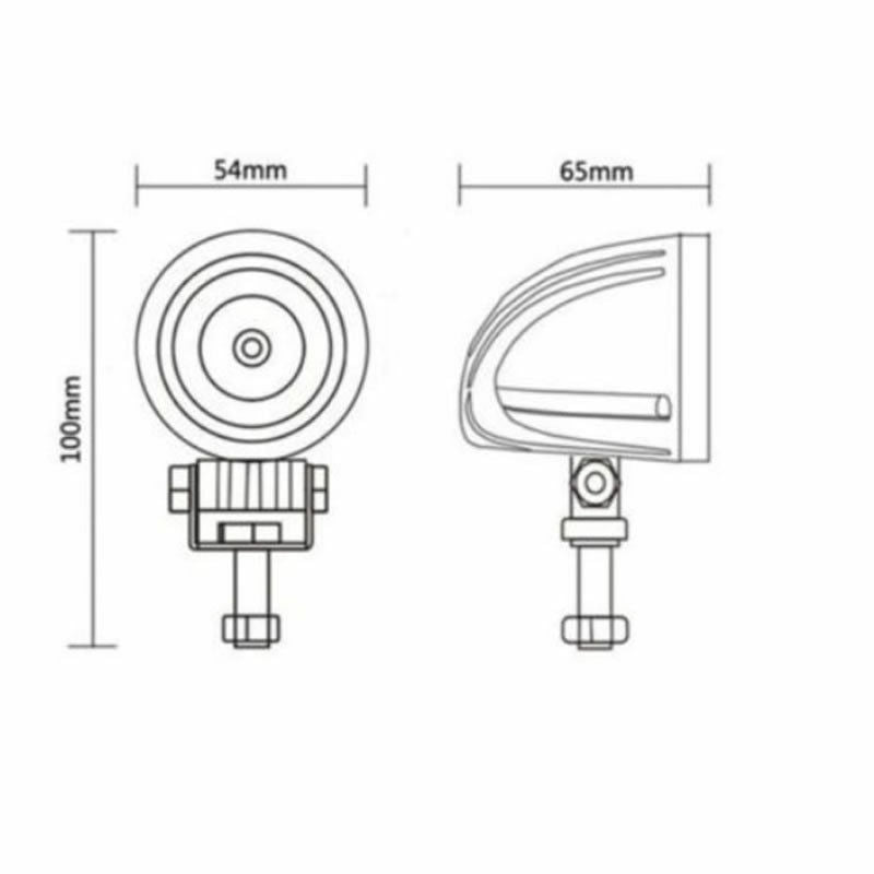 2 pack 10W Spot LED Light Off road Round Work Lamp For Truck 4WD ATV 4X4