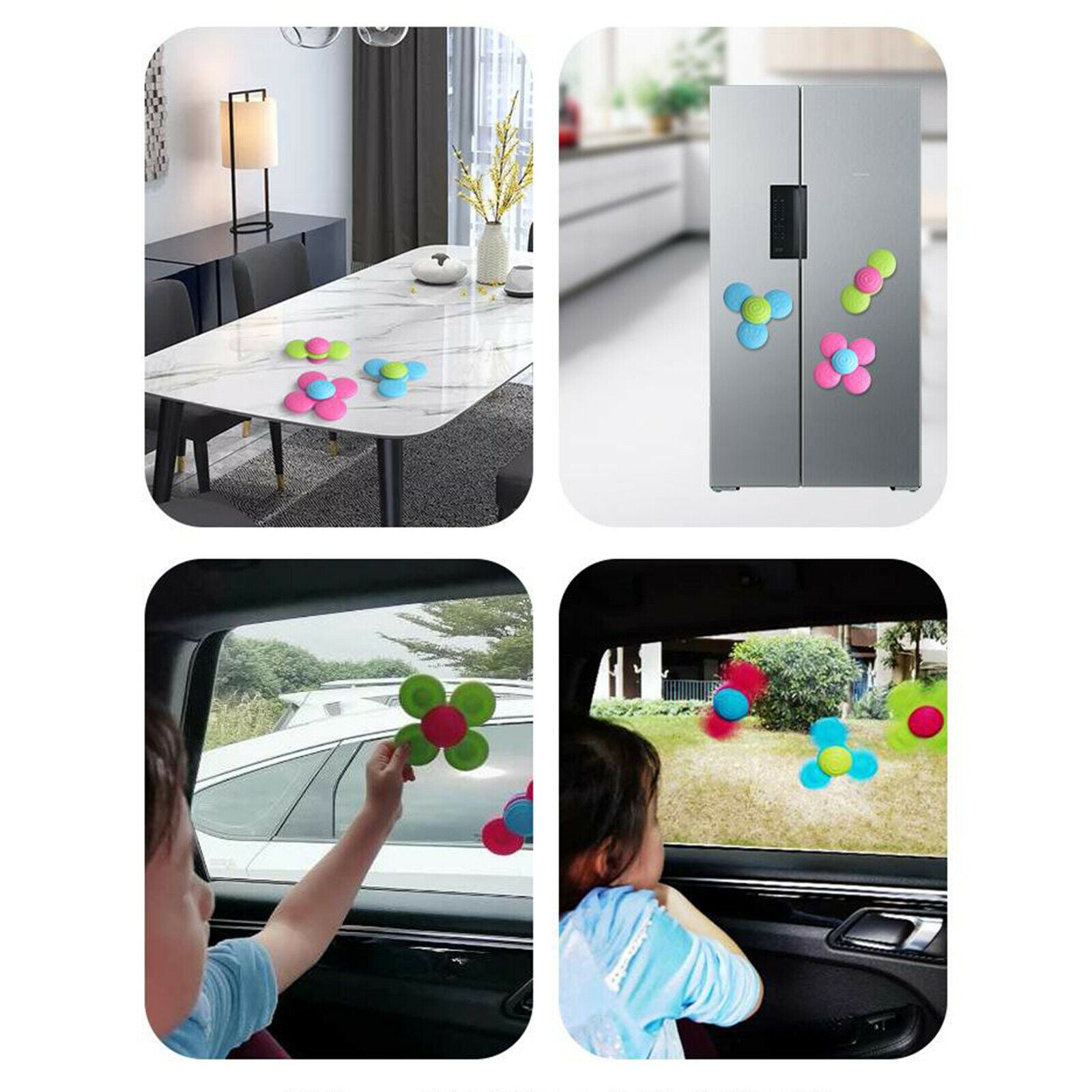 Suction Cup Spinning Top Table Game Baby Sucker Gyros Toys Fridge Magnet