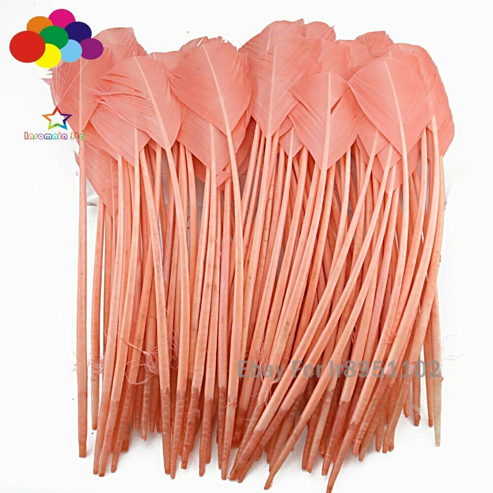 Flesh pink 100 pcs 28-35 cm turkey wing feathers 11-14 inch Plume Carnival DIY
