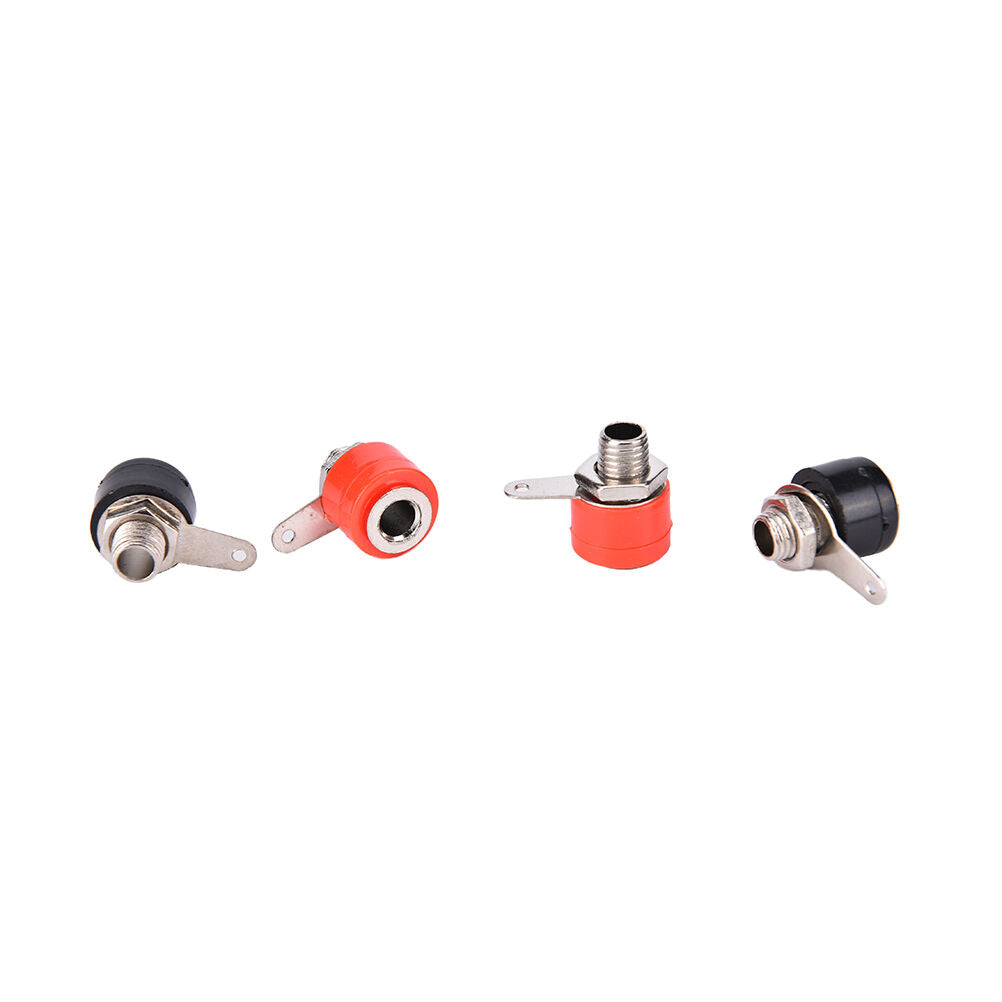 10Pcs 4mm Banana Panel Socket Test Probe Binding Post Nut Plug Jack Connector Kt
