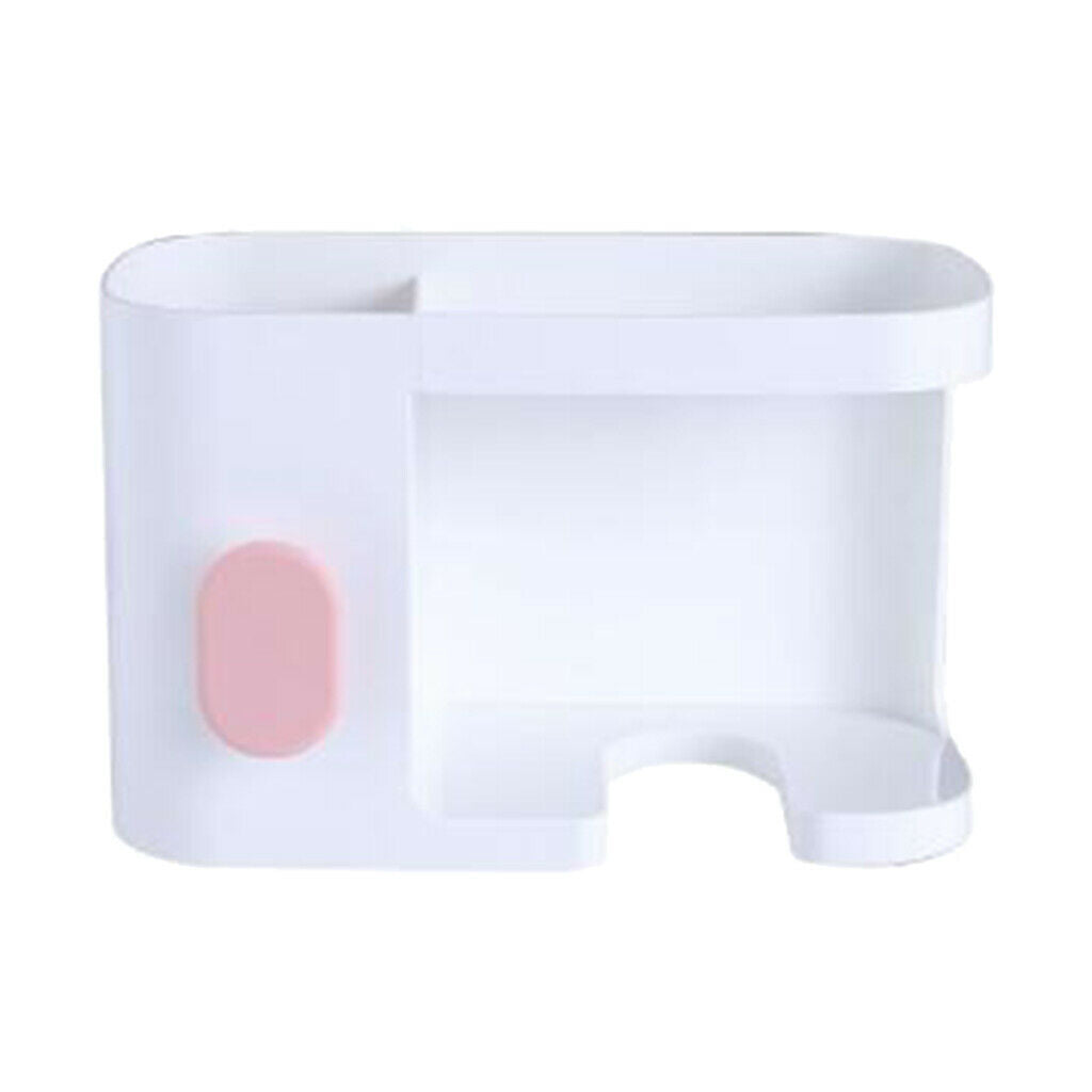 Hair Dryer Holder Punch-free Combs Gadgets Storage Rack Bathroom Organizer White