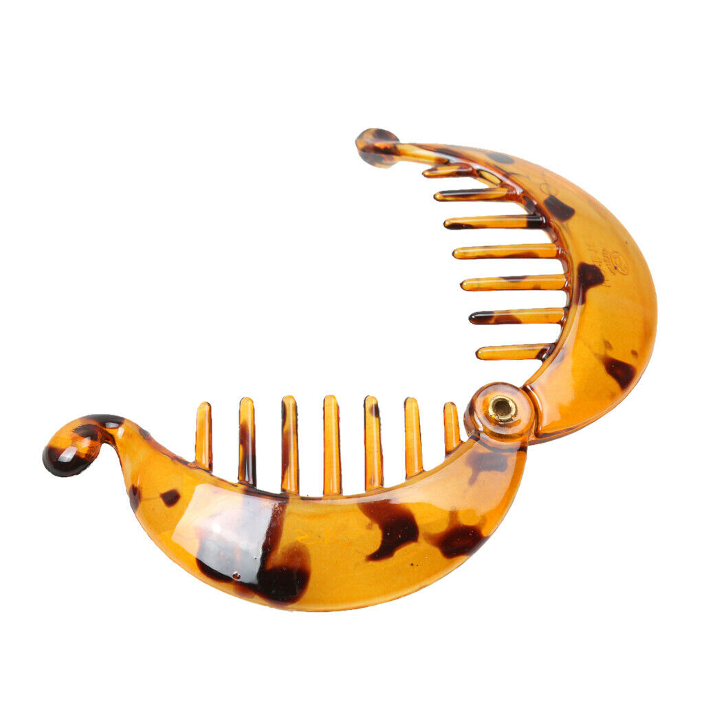 Banana Hair Clip Ladies Girls Barrette Comb Slide Hair Accessories Brown