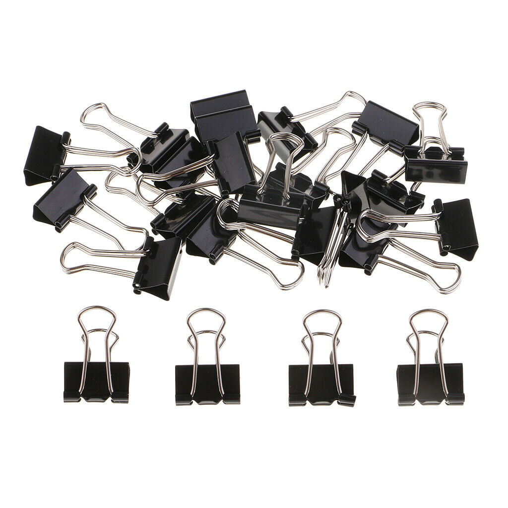35x20mm Metal Binder Clips Paper Clip Office Stationery Binding