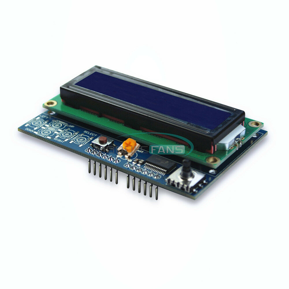 1602 LCD Shiled IIC I2C MCP23017 5 keypad Adjustable For Arduino Raspberry Pi B+