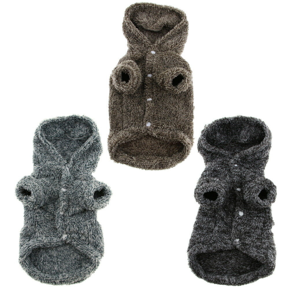 Coral Fleece Teddy Clothes Sloth Bear Dress up Costume Dog Hoodie Black