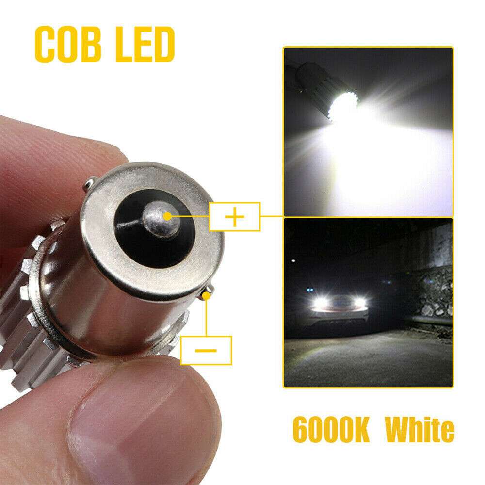1156 BA15S P21W COB LED White Super Bright Tail Brake Reverse Light Bulb