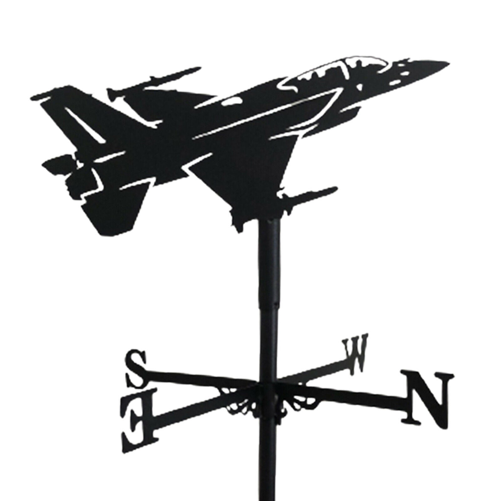 Retro Weathervane with Aircraft Silhouette Outdoor Garden Measuring Tool
