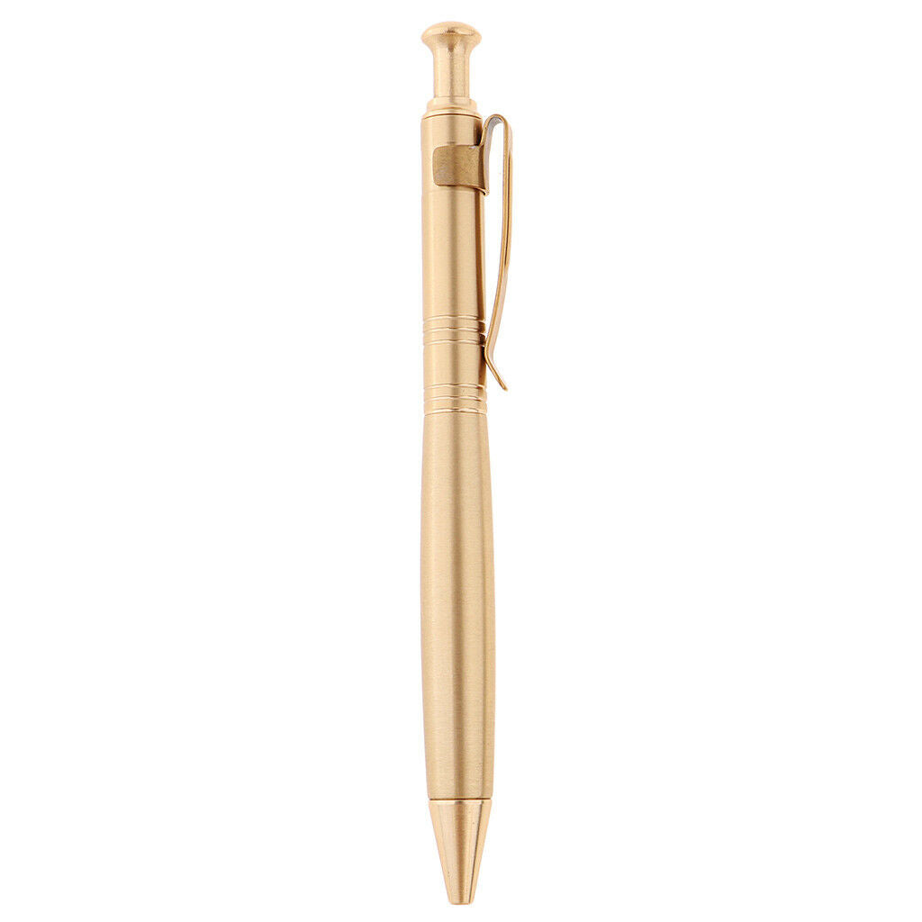 Solid Brass Pocket Rollerball Pen Retro Collectible Ballpoint Signature Pen #2
