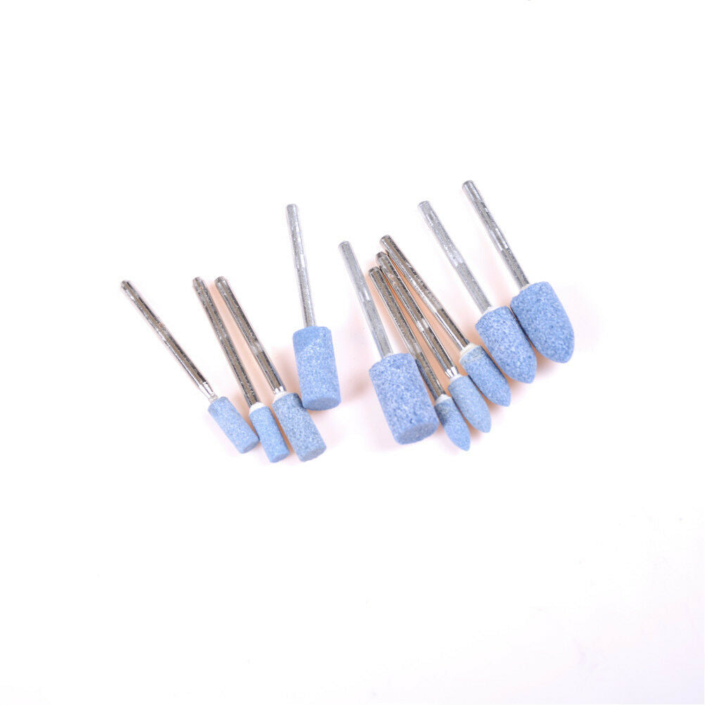 10X 4-10Mm Abrasive Mounted Stone Grinding Burr Wheel For Grinder Rotary Tool DD