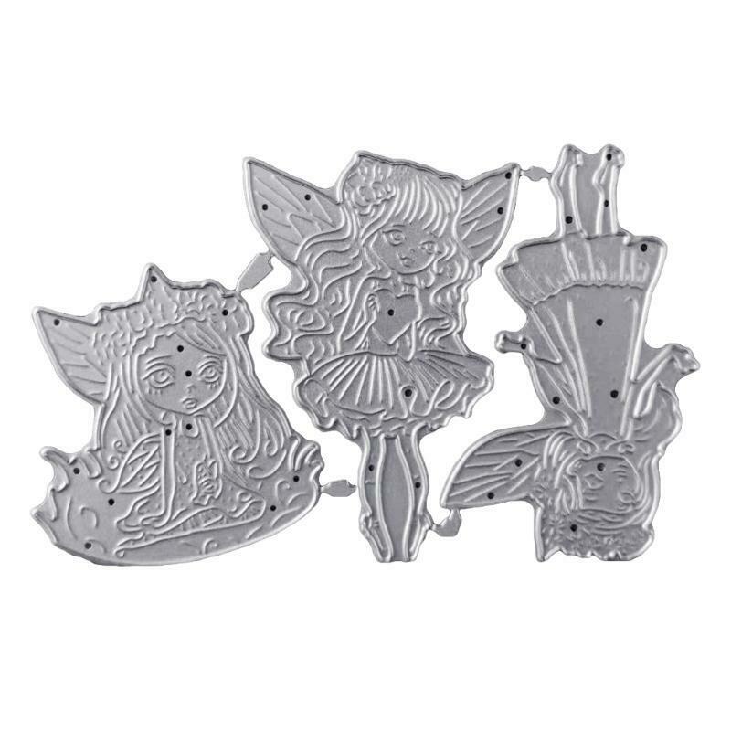 Three Flower Fairies Carbon Steel Cutting Dies DIY Scrapbooking Photo Album Card